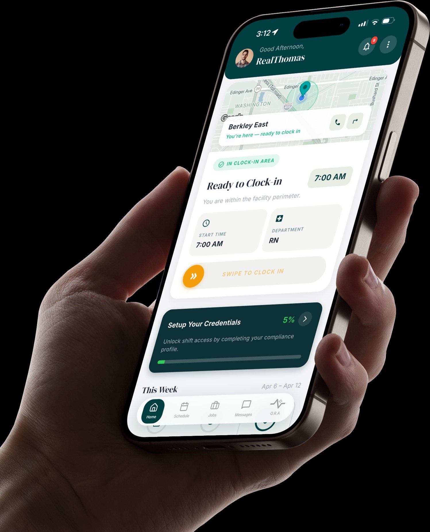 Clock-in on mobile